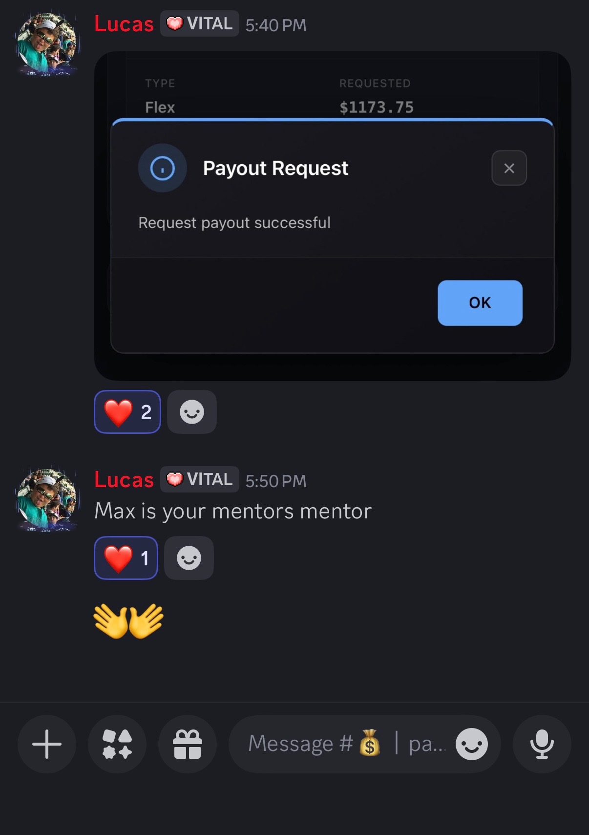 LUCAS payout